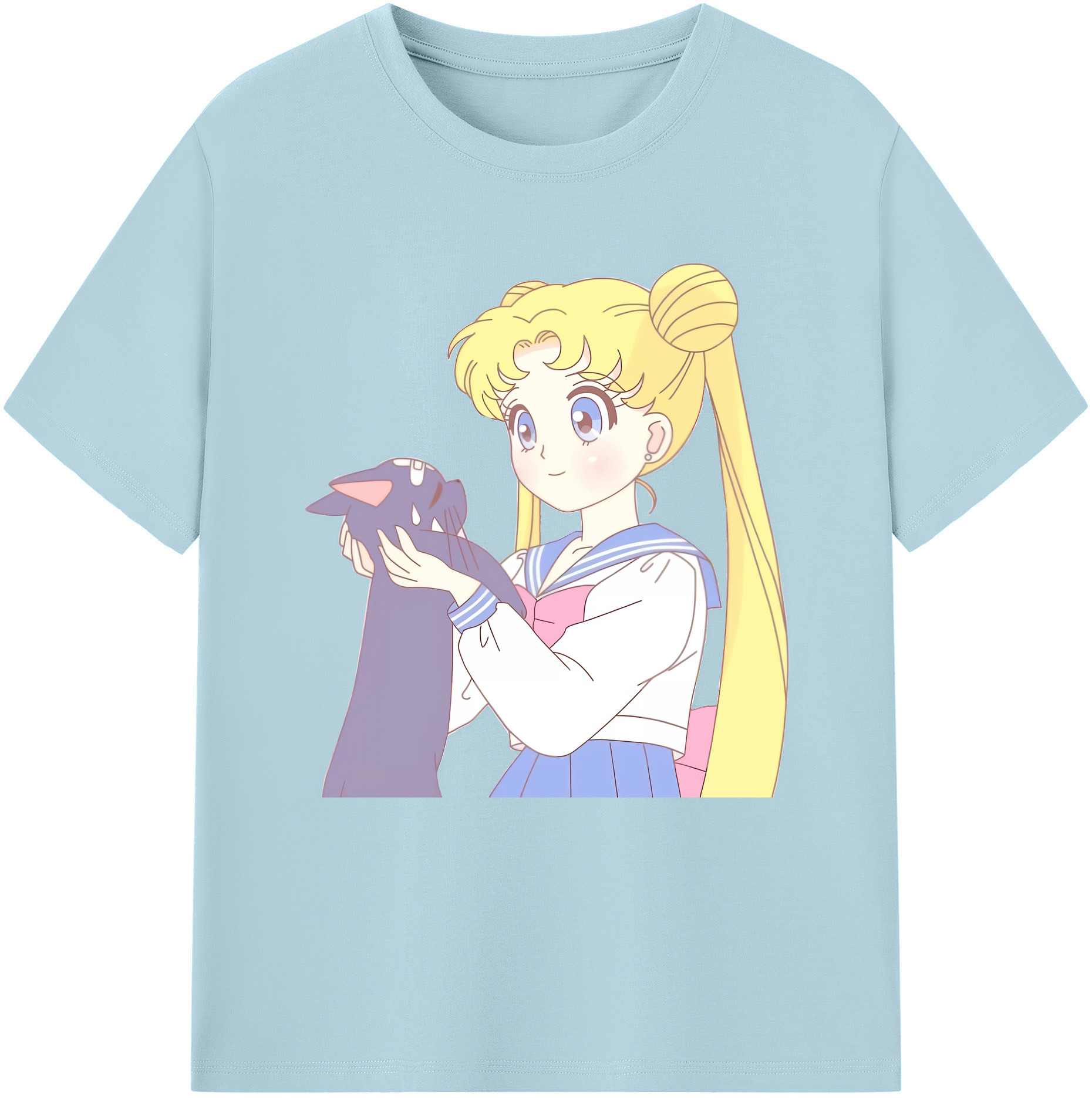 （画像用） 美少女戦士セーラームーン 愛野 美奈子 あいの みなこ Sailor Moon Aino Minako 綿100％半袖Tシャツ（フロントプリント）